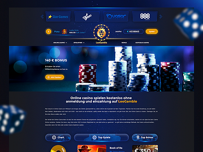 LeoGamble bright casino design gamble gaming interaction mobile design ui ux web