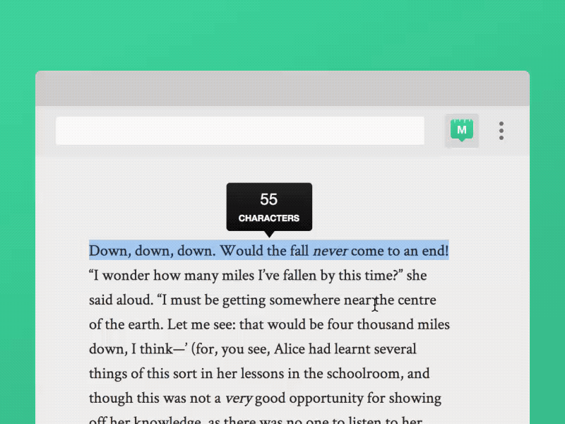 Measure browser chrome extension line length measure typography