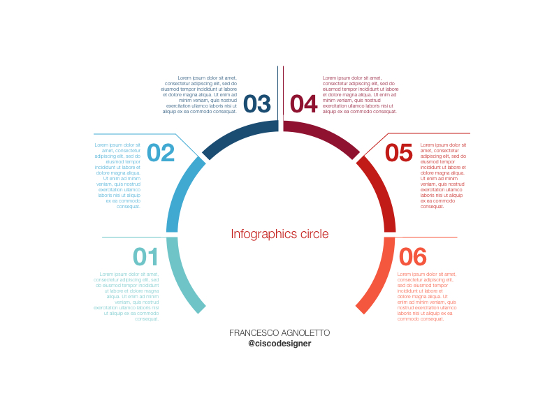 Example of Infographic circle - sketch template