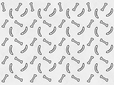 Sausages & Bones background bbq bone bones branding fastfood food grill hotdog illustration pattern sausage