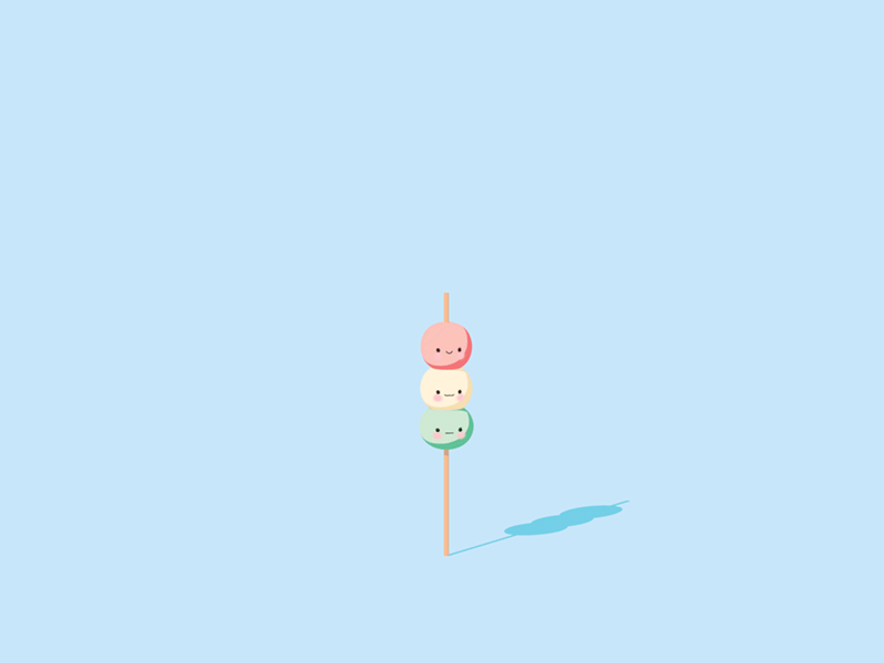 Dango :) animation cinema 4d sketch and toon dango kawaii