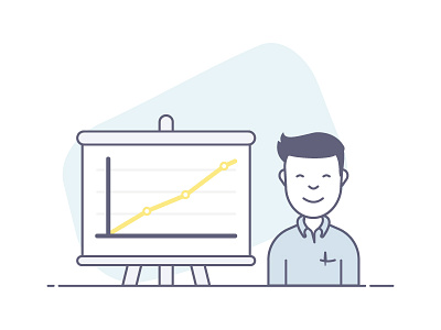 Positive Presentation chart man positive presentation