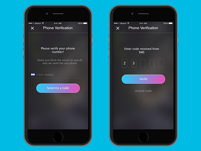 Phone Verification Screen mobile phoneverification verification