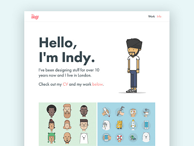 Portfolio is live animation character design flat illustration landing page portfolio ui