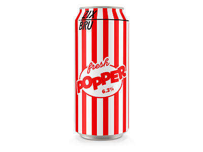 day #63 Fresh Popper beer can indiana packaging popcorn