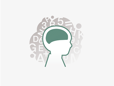 Icon Set - 2 brain child childhood icon iconography illustration infographics learning line art numbers vector