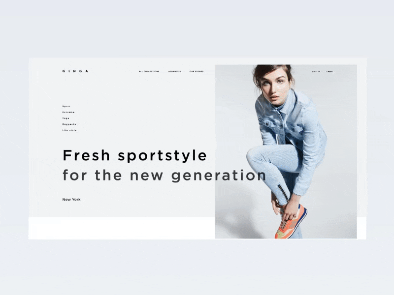 Ginga website anim design gif ginga interface motion smooth ui ux web webshop website