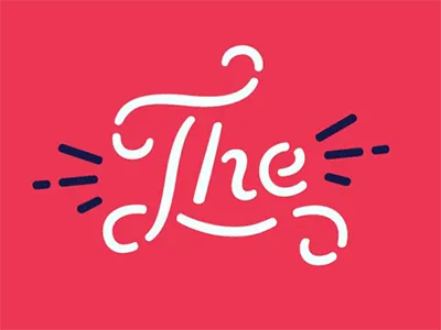 "The" art design lettering script type typography