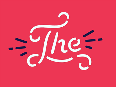 "The" art design lettering script type typography