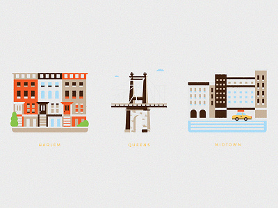 NYC II architecture bridge building filter harlem icon illustration midtown new york nyc queens