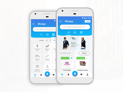 Shopping App android ecommerce home instant app list view material design shop