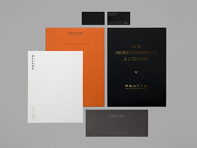 Pratte bold branding identity logo stationery