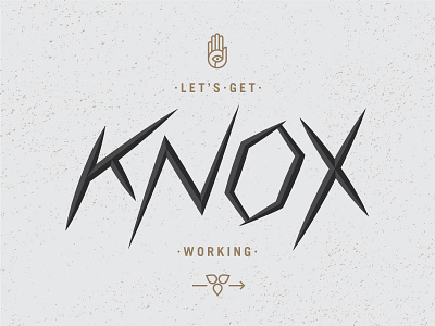 Knox blazing distressed eye flash hand hand drawn logo wip