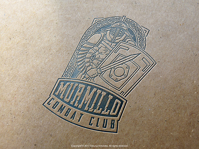 Murmillo Combat Club Mascot Logo club combat emblem logo fight fighter gladiator gym logo mascot logo murmillo vector workout