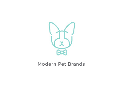 Modern Pet Brands Logo boston terrier bowtie branding classy dogs french bulldog frenchie identity logo pets sophisticated