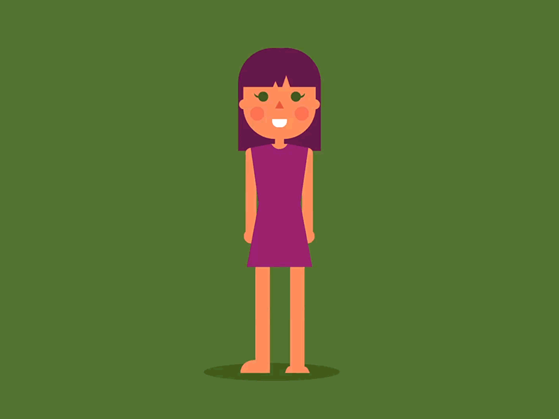 Happy Dance after effects character character design dance girl happy mograph motion design motion graphics move rig