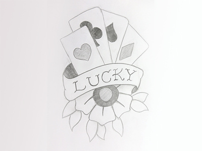 Lucky american american traditional lucky pencil practices sketch sketches traditional