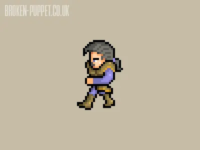 #13 Cyan | You licentious howler! aseprite cyan ffvi final fantasy vi finalfantasyvi pixel pixel art pixelart