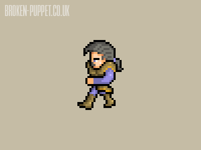 #13 Cyan | You licentious howler! aseprite cyan ffvi final fantasy vi finalfantasyvi pixel pixel art pixelart