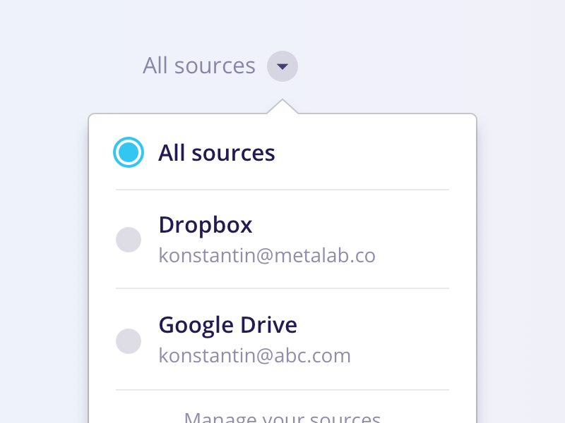 Example of Dropdown