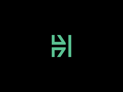 H arrow brand chat dark green h identity logo mark monogram protection security