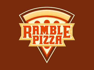 Ramble Pizza Truck Logo food truck logo pizza restaurant typography