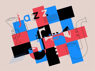 Jazz Composition design illustration instruments jazz music vector illustration