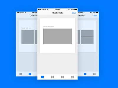 Photo Grid App Concept app instagram interface iphone mobile ui ux wireframe
