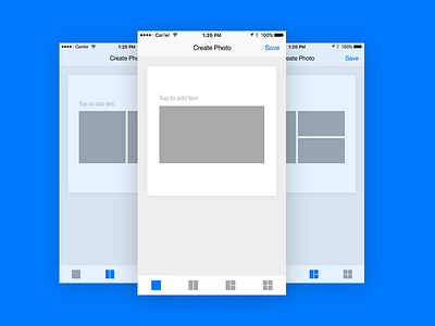 Photo Grid App Concept app instagram interface iphone mobile ui ux wireframe