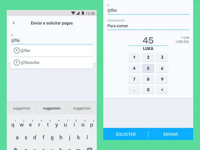 Blockchain flat material ui ux