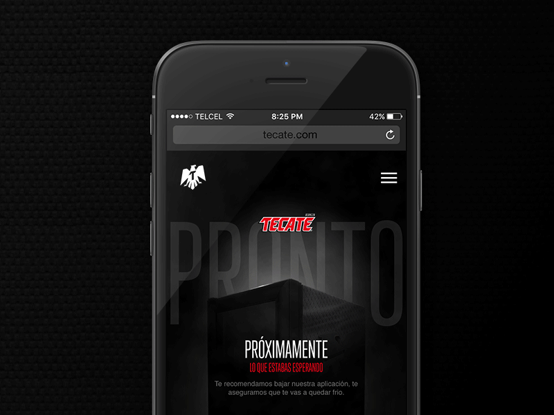 Menu opener app beer design gif interaction menu mexico motion site ux web