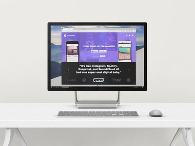 Cymbal Landing Page app apple music cymbal ios landing page mobile music music app social social music soundcloud spotify