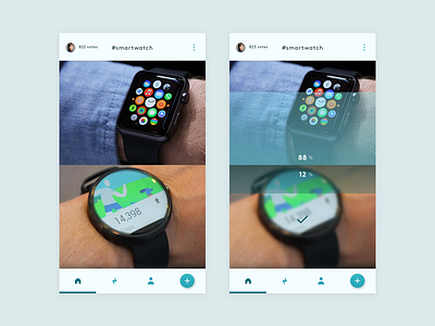 Polling App app app design digital design interface mobile mobile design poll app polling smartwatch ui ui design ux