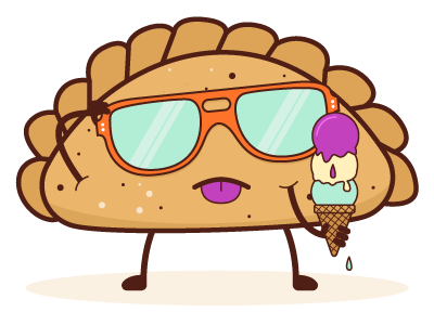 Summer Empanada cute empanada icecream illustration summer