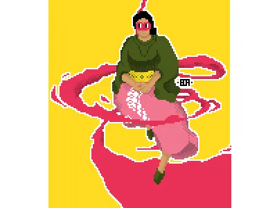 Carnival Of Venice : The Moroccan Queen carnival character design illustration of pixelart pixels venice