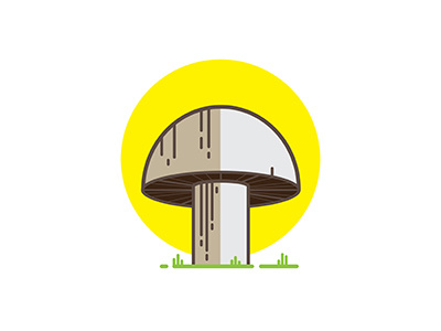 Mushroom design flat icon illustration mushroom user interface