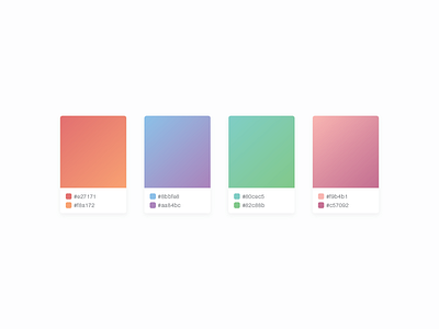 Gradient Collection color gradient hex swatches