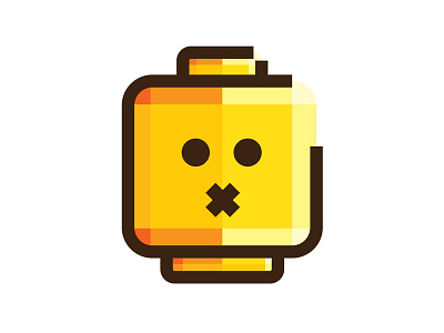 Lego Head design flat icon illustration lego user interface