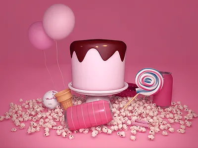 Candy / 3D Still Life 3d candy cgi lolax render still life sweets