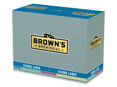 Brown's Vienna Lager 12 pack albany beer brand colorful craft identity packaging troy typography