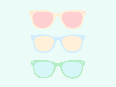 Colorful Sunglasses illustration pastel pattern sunglasses vector