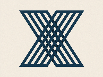 X drop cap initial lettering monoline shadow texture typography