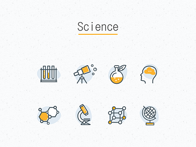 Science Icons illustration，icons ui，