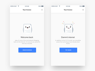 Invoice Empty State app design empty illustration invoice ios iran state ui