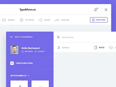Dashboard Elements clean design dashboard desktop interactive menu profile sidebar simplicity tools ui user experience ux