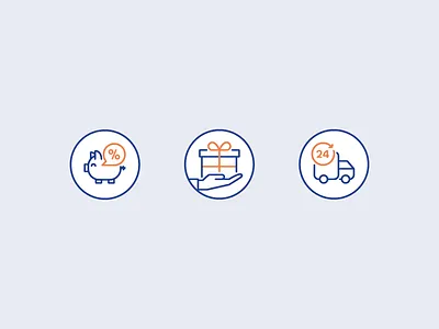 Services icons delivery discount gift icons sale