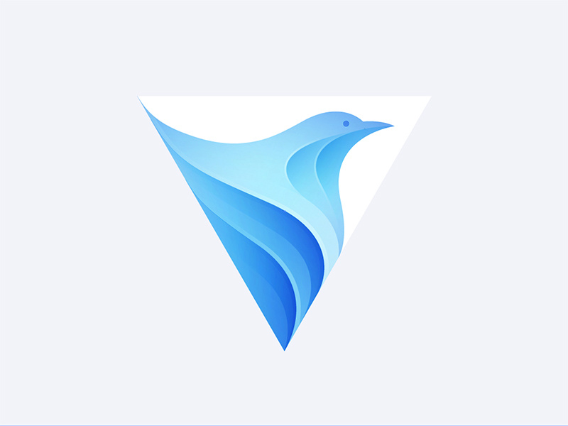 Example of 1 Custom Animal Gradient Vector Logo