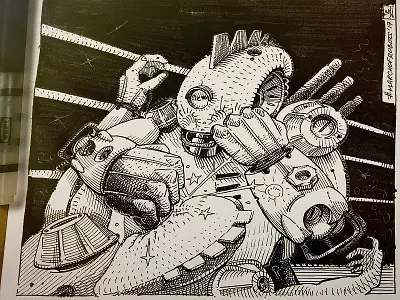 March Of Robots 11 character design concept art illustration marchofrobots sketch