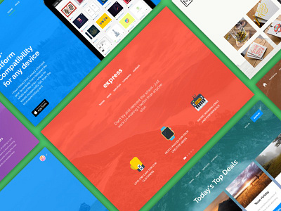 Express Web Framework │designerbundle.com apple design design bundle design template ios ios app design mobile design ui ui kit user interface ux web elements web template