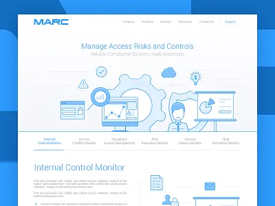 Main page for MARC website design illustration line main page site template ui ux web website
